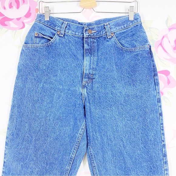 Vintage Style Lee Dark Wash High Waist Mom Denim Jeans 12 - Picture 2 of 12